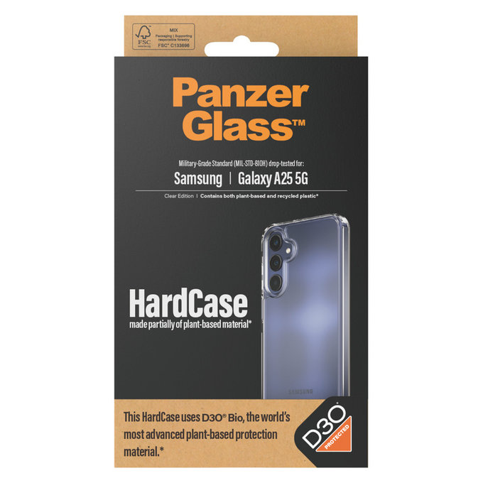 Puzdro HardCase D3O pre Samsung Galaxy A25 5G, Transparentná, PanzerGlass