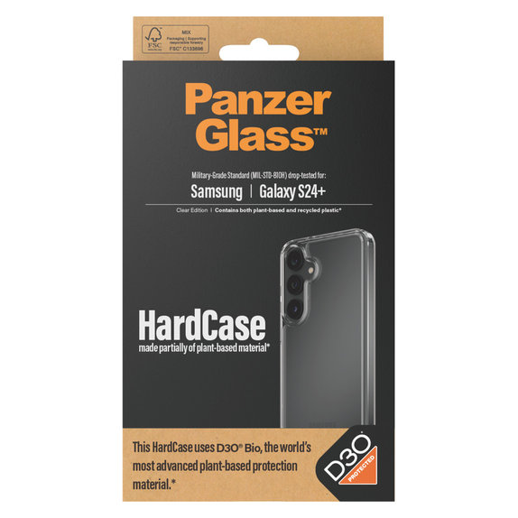 Puzdro HardCase D3O pre Samsung Galaxy S24+, Transparentná, PanzerGlass