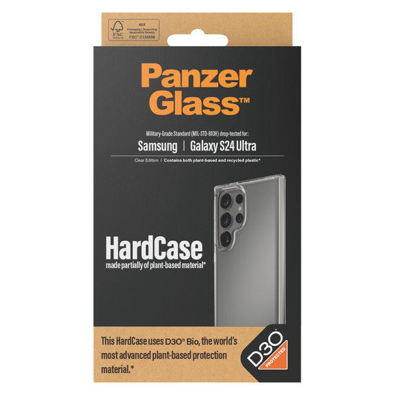 Puzdro HardCase D3O pre Samsung Galaxy S24 Ultra, Transparentná, PanzerGlass