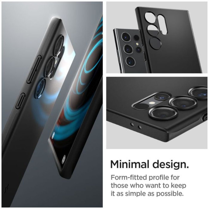 Spigen - Puzdro Thin Fit pre Samsung Galaxy S24 Ultra, čierna