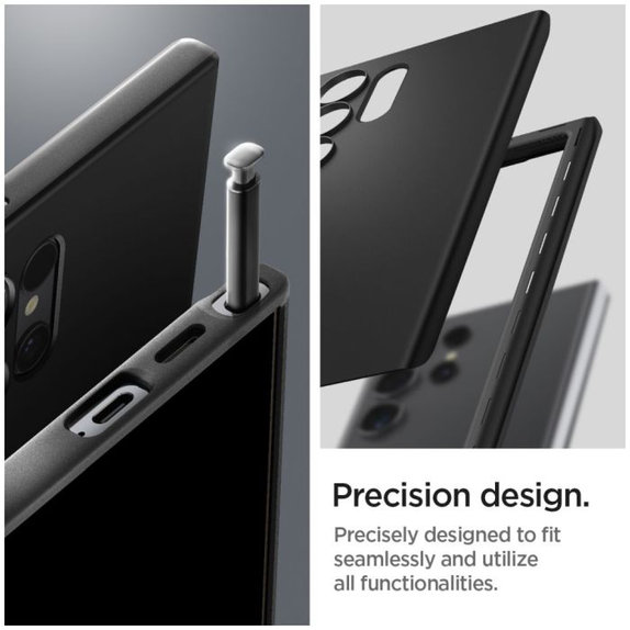 Spigen - Puzdro Thin Fit pre Samsung Galaxy S24 Ultra, čierna