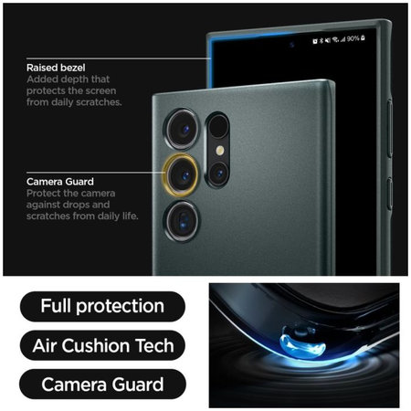 Spigen - Puzdro Thin Fit pre Samsung Galaxy S24 Ultra, Abyss Green