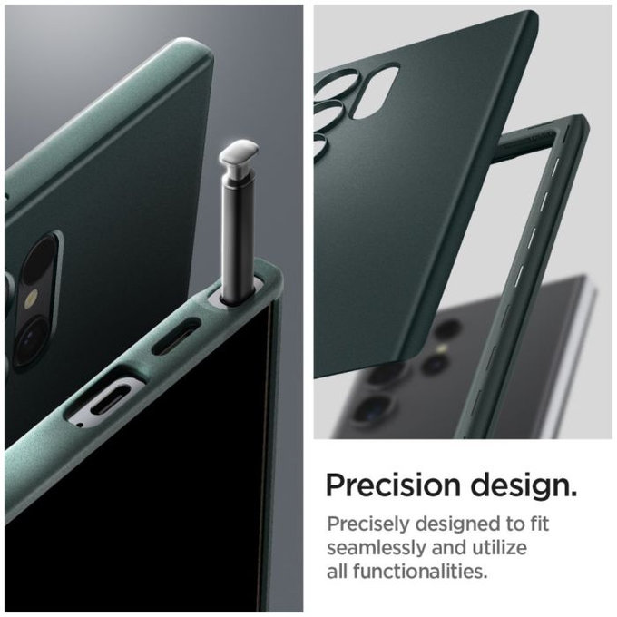 Spigen - Puzdro Thin Fit pre Samsung Galaxy S24 Ultra, Abyss Green