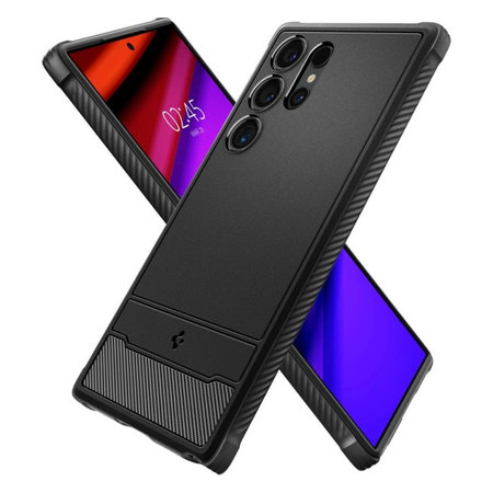 Spigen - Puzdro Rugged Armor pre Samsung Galaxy S24 Ultra, Matte Black