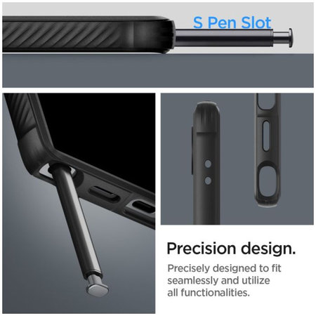 Spigen - Puzdro Rugged Armor pre Samsung Galaxy S24 Ultra, Matte Black