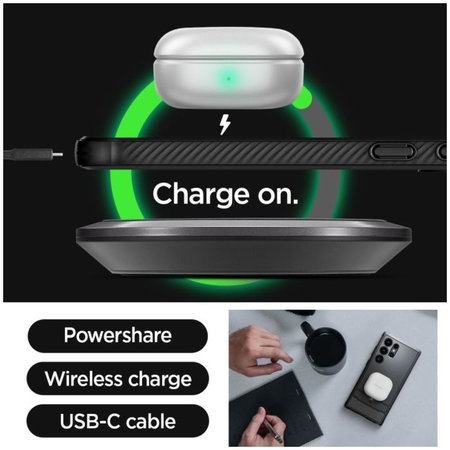 Spigen - Puzdro Rugged Armor pre Samsung Galaxy S24 Ultra, Matte Black