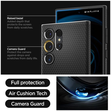 Spigen - Puzdro Liquid Air pre Samsung Galaxy S24 Ultra, Matte Black