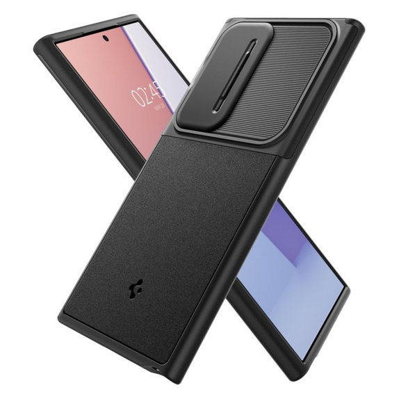 Spigen - Puzdro Optik Armor pre Samsung Galaxy S24 Ultra, čierna