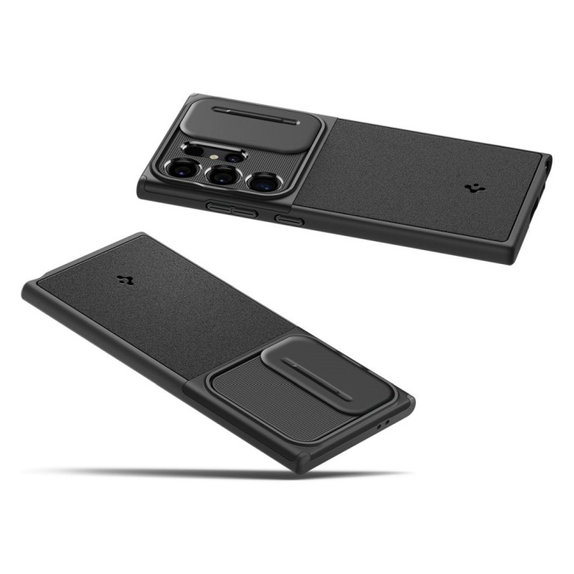 Spigen - Puzdro Optik Armor pre Samsung Galaxy S24 Ultra, čierna