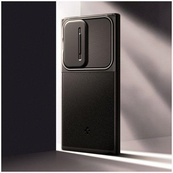Spigen - Puzdro Optik Armor pre Samsung Galaxy S24 Ultra, čierna