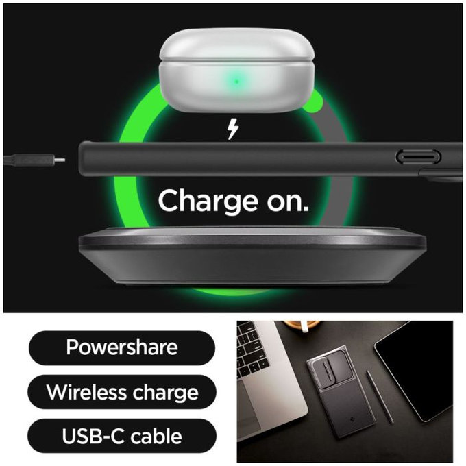 Spigen - Puzdro Optik Armor pre Samsung Galaxy S24 Ultra, čierna