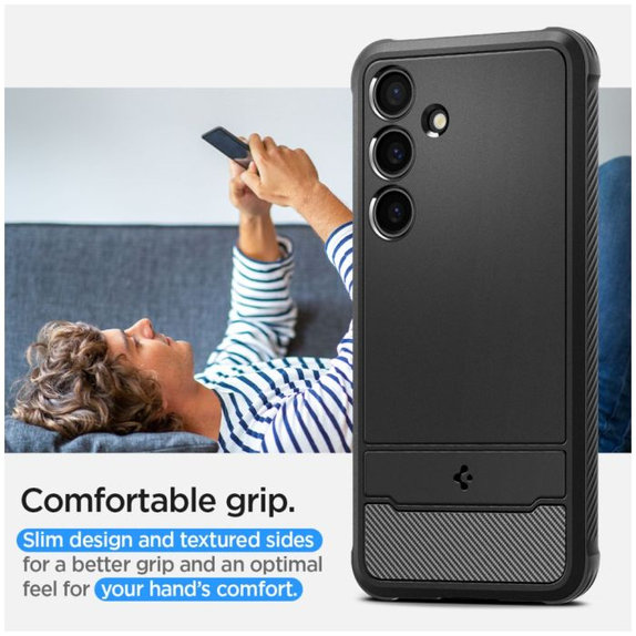 Spigen - Puzdro Rugged Armor pre Samsung Galaxy S24+, Matte Black