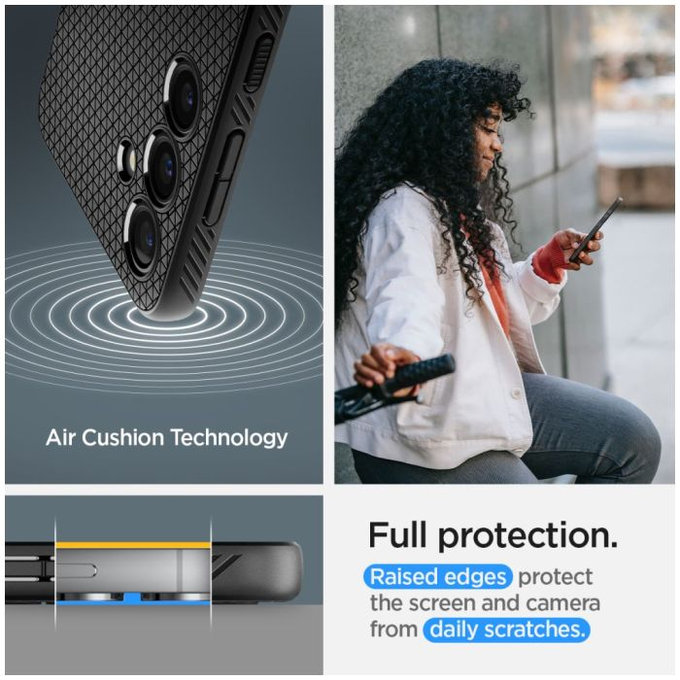 Spigen - Puzdro Liquid Air pre Samsung Galaxy S24+, Matte Black