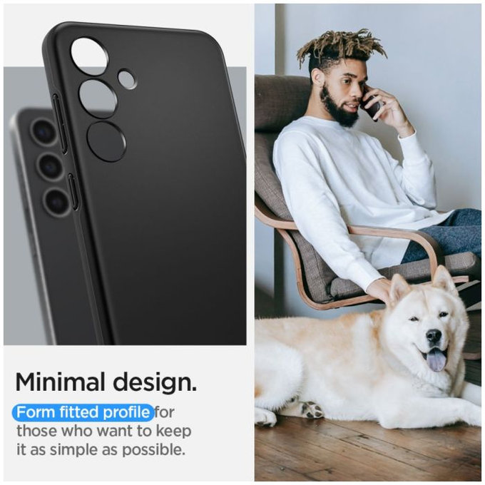 Spigen - Puzdro Thin Fit pre Samsung Galaxy S24, čierna