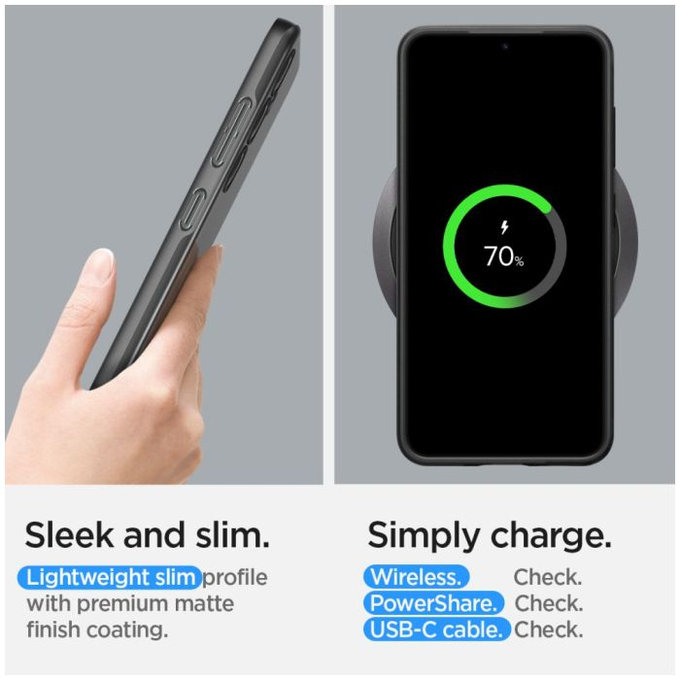 Spigen - Puzdro Thin Fit pre Samsung Galaxy S24, čierna