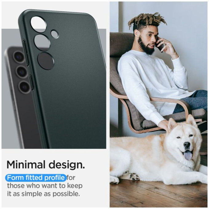 Spigen - Puzdro Thin Fit pre Samsung Galaxy S24, Abyss Green