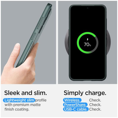 Spigen - Puzdro Thin Fit pre Samsung Galaxy S24, Abyss Green