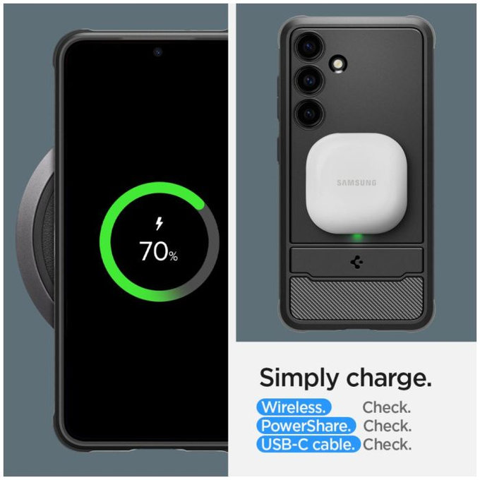 Spigen - Puzdro Rugged Armor pre Samsung Galaxy S24, Matte Black