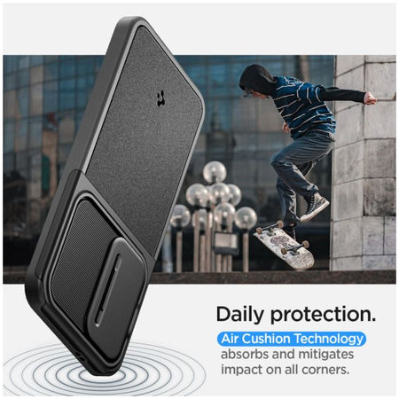 Spigen - Puzdro Optik Armor pre Samsung Galaxy S24, čierna
