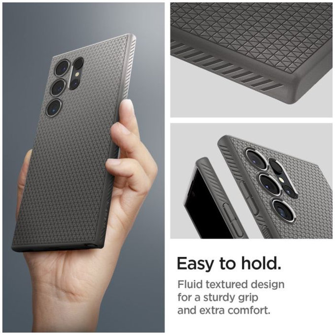 Spigen - Puzdro Liquid Air pre Samsung Galaxy S24 Ultra, Granite Grey