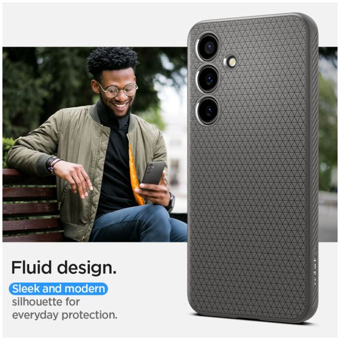 Spigen - Puzdro Liquid Air pre Samsung Galaxy S24, Granite Grey