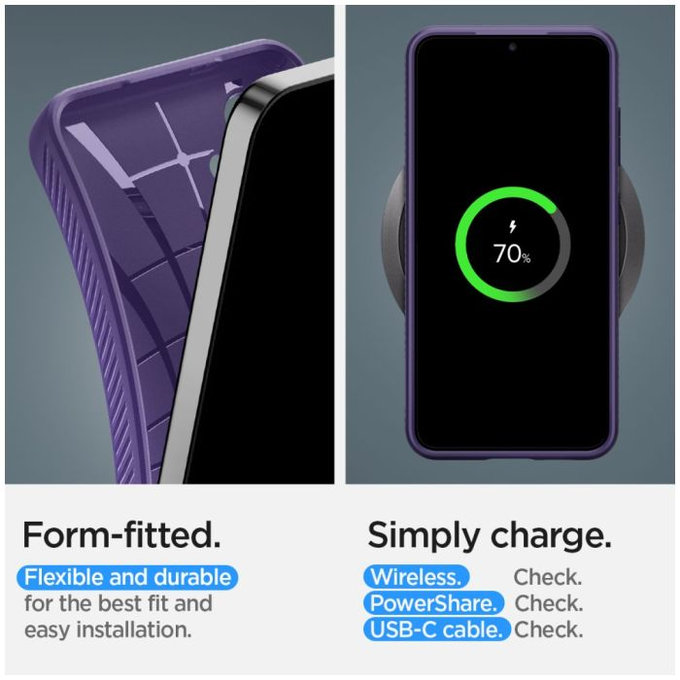 Spigen - Puzdro Liquid Air pre Samsung Galaxy S24, Deep Purple
