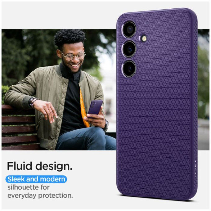 Spigen - Puzdro Liquid Air pre Samsung Galaxy S24, Deep Purple