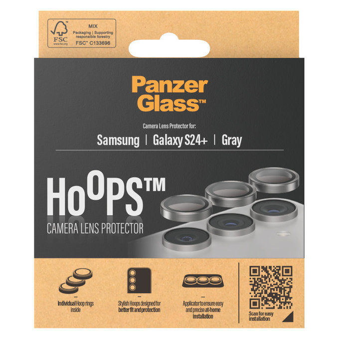 Ochranný kryt objektívu Hoops pre Samsung Galaxy S24+, Šedá, PanzerGlass