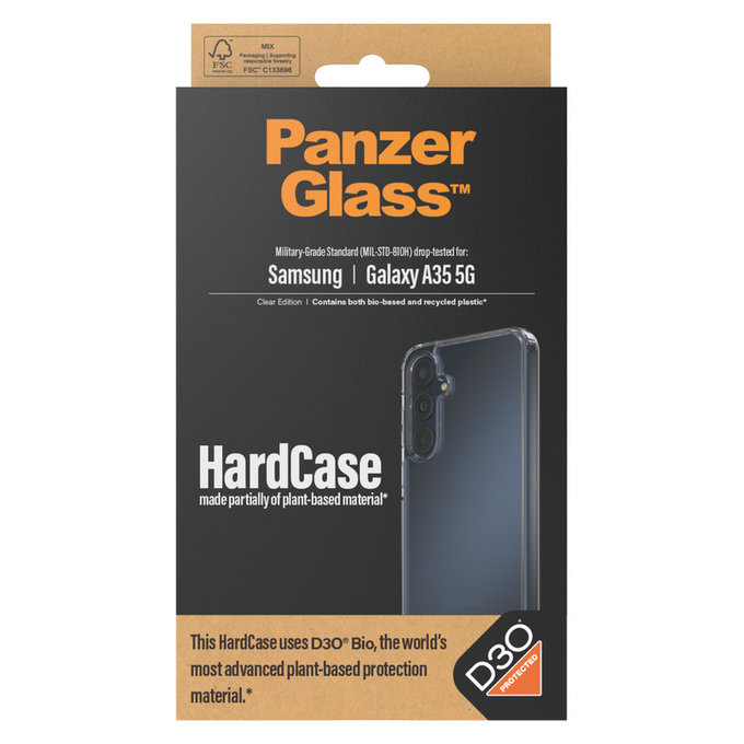 Puzdro HardCase D3O pre Samsung Galaxy A35 5G, Transparentná, PanzerGlass