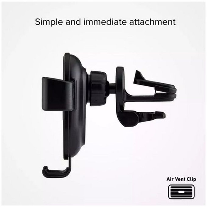 SBS - Držiak do auta Gravity s bezdrôtovým nabíjaním, 10W, čierna