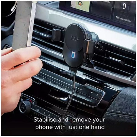 SBS - Držiak do auta Gravity s bezdrôtovým nabíjaním, 10W, čierna