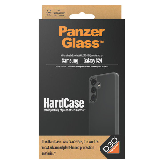 Puzdro HardCase D3O pre Samsung Galaxy S24, Čierna, PanzerGlass