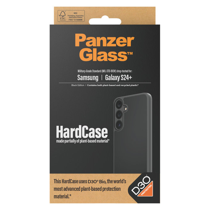 Puzdro HardCase D3O pre Samsung Galaxy S24+, Čierna, PanzerGlass