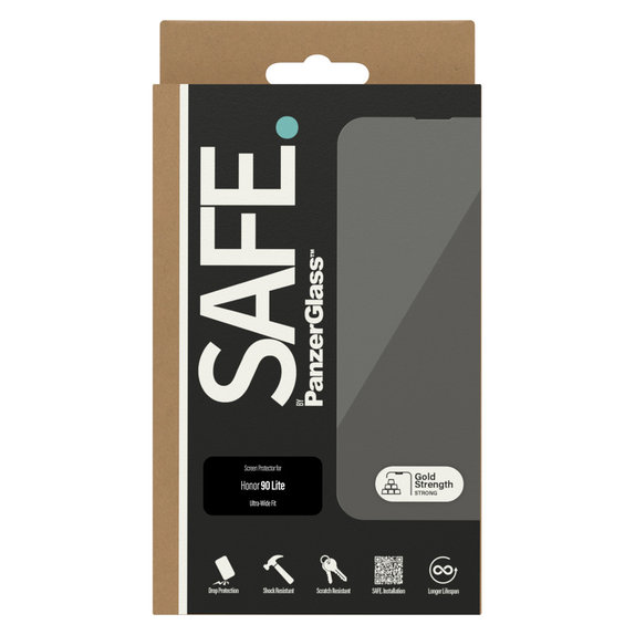 Tvrdené sklo UWF pre Honor 90 Lite, Čierna, SAFE by PanzerGlass