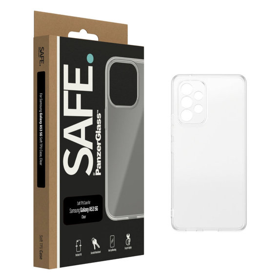 Puzdro TPU pre Samsung Galaxy A53 5G, Transparentná, SAFE by PanzerGlass