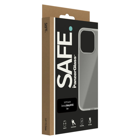 Puzdro TPU pre Samsung Galaxy A14/A14 5G, Transparentná, SAFE by PanzerGlass