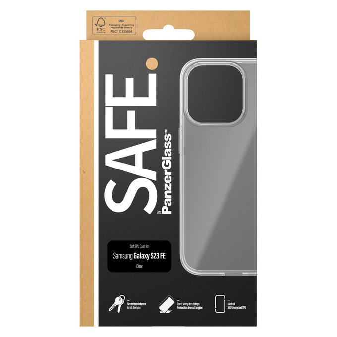 Puzdro TPU pre Samsung Galaxy S23 FE, Transparentná, SAFE by PanzerGlass