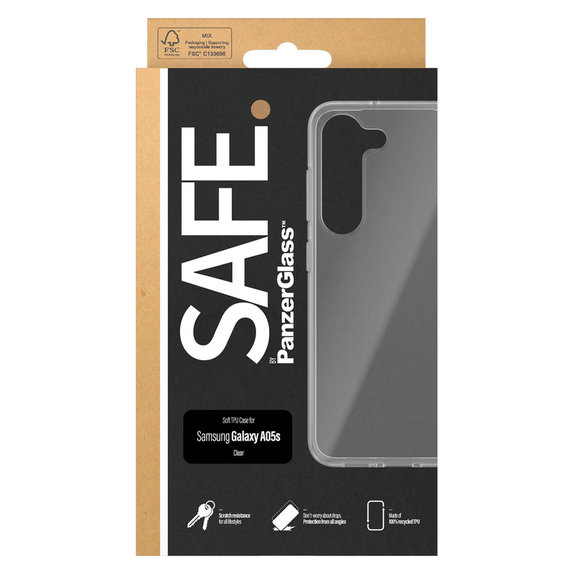 Puzdro TPU pre Samsung Galaxy A05s, Transparentná, SAFE by PanzerGlass