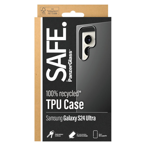 Puzdro TPU pre Samsung Galaxy S24 Ultra, Čierna, SAFE by PanzerGlass