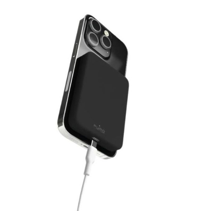 PURO - MagSafe PowerBank 4200 mAh 5W, USB-C, čierna