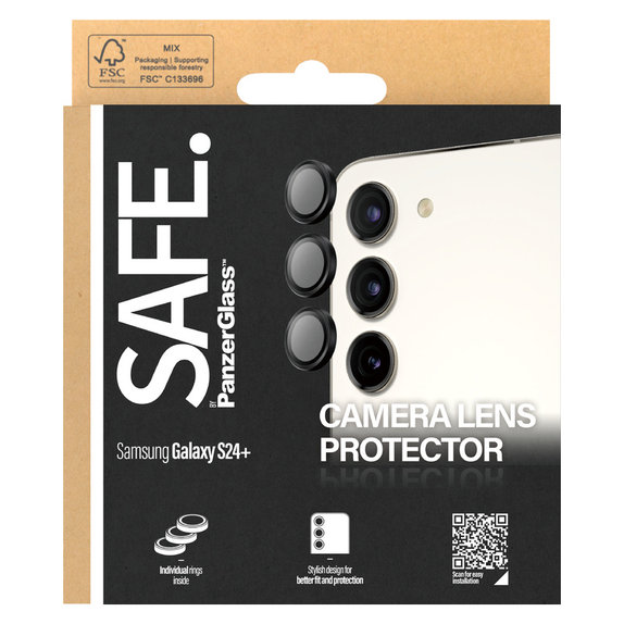 Ochranný kryt objektívu pre Samsung Galaxy S24/S23/S23+, Čierna, SAFE by PanzerGlass