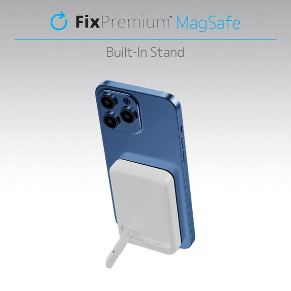 FixPremium - MagSafe PowerBank so Stojanom 10 000mAh, čierna