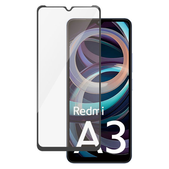 Tvrdené sklo UWF AB pre Xiaomi Redmi A3, Čierne, PanzerGlass