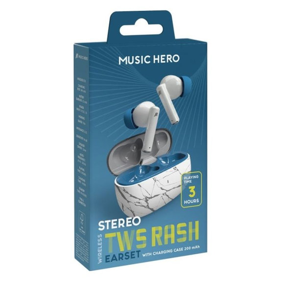 Music Hero - Bezdrôtové slúchadlá TWS RASH, fantasy blue