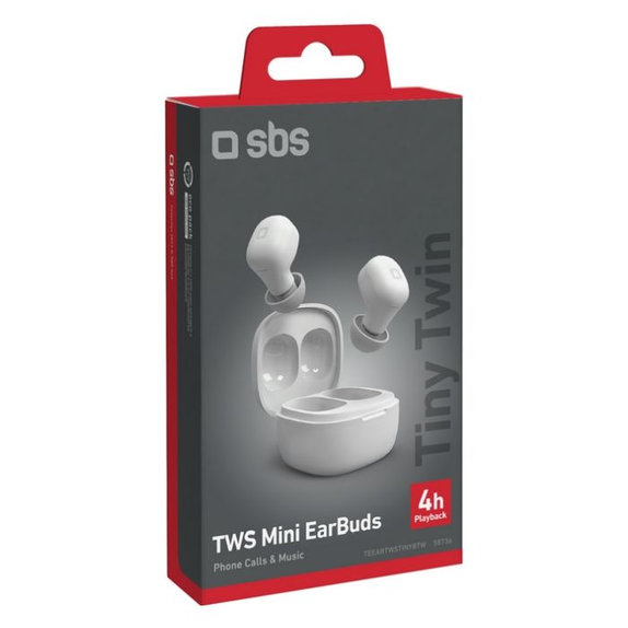 SBS - Bezdrôtové slúchadlá TWS Mini, biela