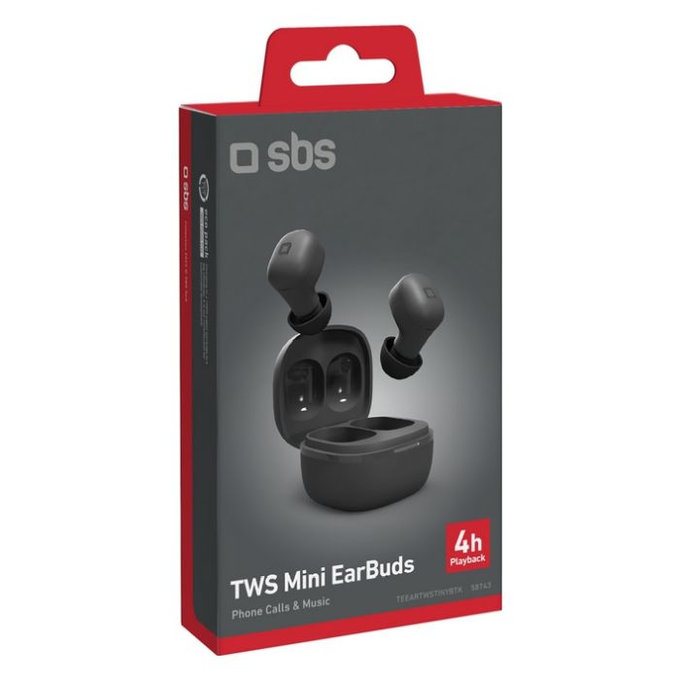 SBS - Bezdrôtové slúchadlá TWS Mini, čierna