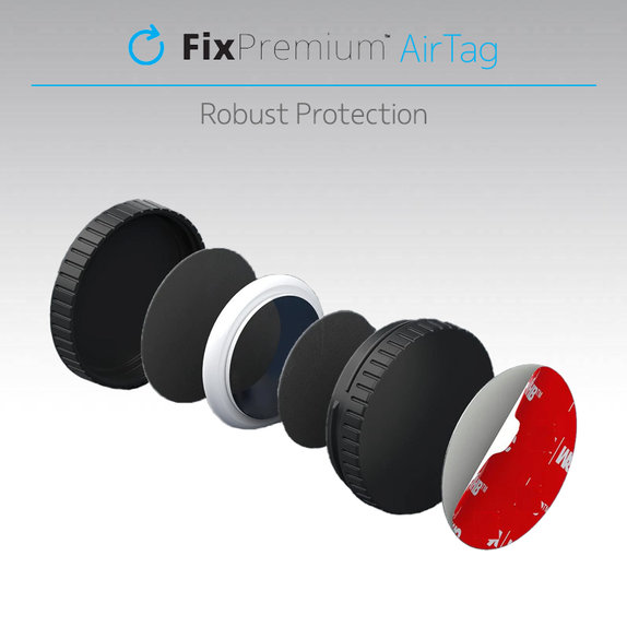FixPremium - Ochranná krytka pre AirTag, čierna
