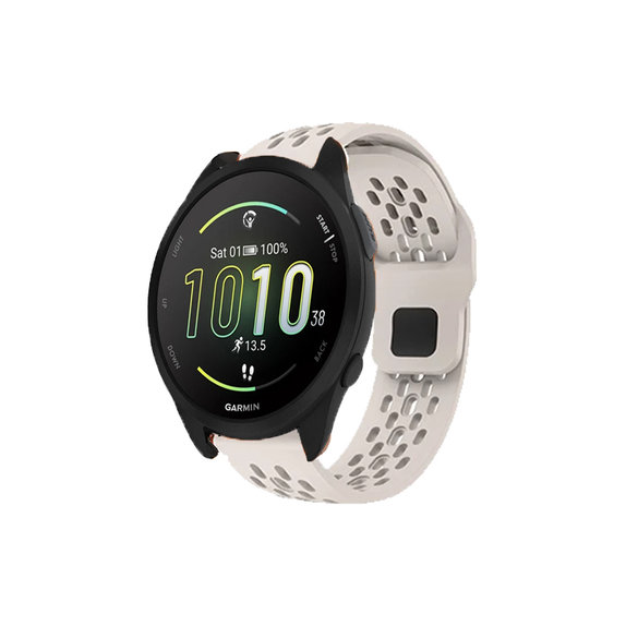 FixPremium - Univerzálny Silikónový Remienok pre Garmin (20mm), biely