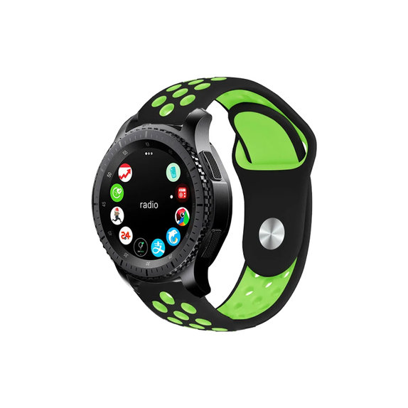 FixPremium - Silikónový Športový Remienok pre Garmin (22mm), čierny