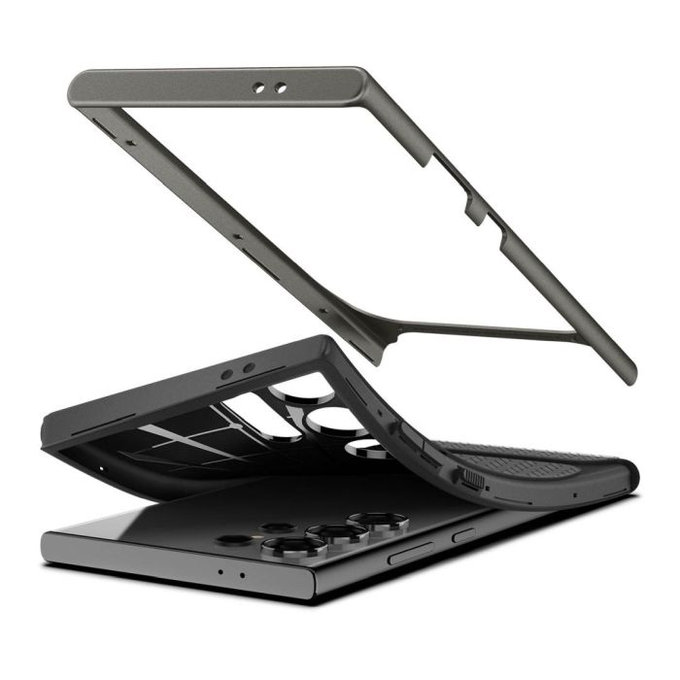 Spigen - Puzdro Neo Hybrid pre Samsung Galaxy S24 Ultra, Gunmetal